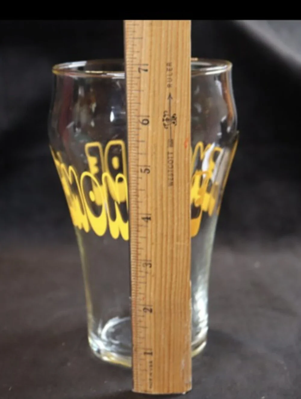 Vintage 1970s Retro Lemonade Glass Large 32oz Soda Shoppe Style Shape